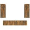 vidaXL 4 Piece TV Cabinet Set Smoked Oak Engineered Wood