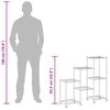 vidaXL Flower Stand with Wheels 83x25x83.5 cm Black Iron