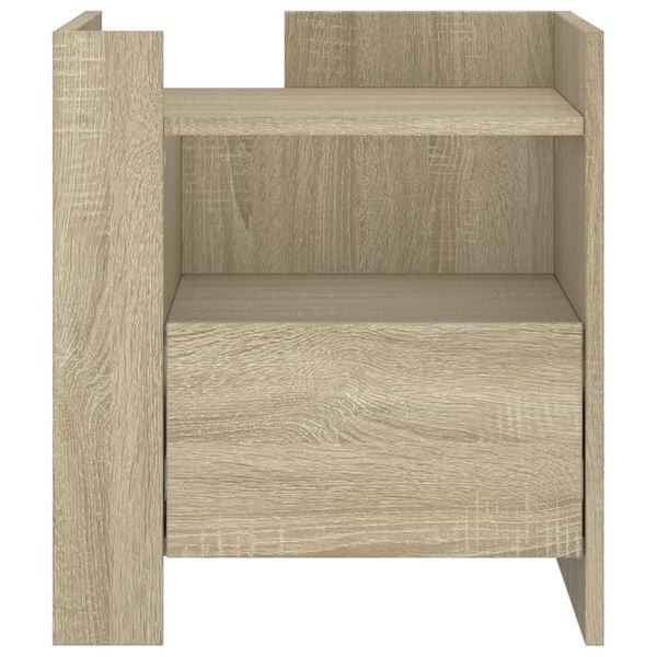 vidaXL Bedside Cabinet Sonoma Oak 45x50x50 cm Engineered Wood