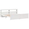 vidaXL Bed Frame with Headboard without Mattress White 180x200 cm Super King