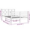 vidaXL Bed Frame without Mattress Solid Wood 120x200 cm (810425+814184)