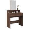 vidaXL Dressing Table with Mirror Brown Oak 80x41x144.5 cm