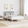 vidaXL Bed frame White and light grey 140 x 200 cm Solid pine wood