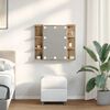 vidaXL Mirror Cabinet with LED Artisan Oak 70x16.5x60 cm
