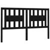 vidaXL Headboard Black 126x4x100 cm Solid Wood Pine
