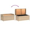 vidaXL Storage Bench Mix Beige 100x50x52 cm Poly Rattan and Acacia Wood