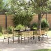 vidaXL Garden Dining Set 7 pcs Brown Poly Rattan