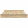 vidaXL Storage Bed Frame Sonoma Oak 180 x 200 cm Engineered Wood