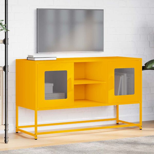 vidaXL TV Cabinet Mustard Yellow 100.5x39x60.5 cm Steel