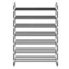 vidaXL Shoe Rack with 7 Shelves Metal and Plastic Black