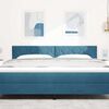 vidaXL Headboard Height Adjustable Dark blue 180 cm Velvet