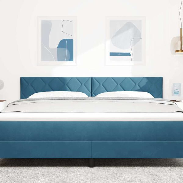 vidaXL Headboard Height Adjustable Dark blue 180 cm Velvet