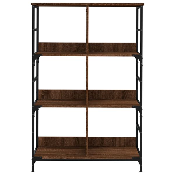 vidaXL Bookshelf Brown Oak 78.5x33x117.5 cm Engineered Wood