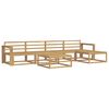 vidaXL Outdoor Sofa Set 6 pcs White 79 x 79 x 37 cm Solid Acacia Wood