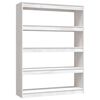 vidaXL Book Cabinet/Room Divider White 100x30x135.5 cm Solid Pinewood