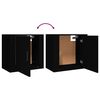 vidaXL Wall-mounted Bedside Cabinets 2 pcs Black 50x30x47 cm