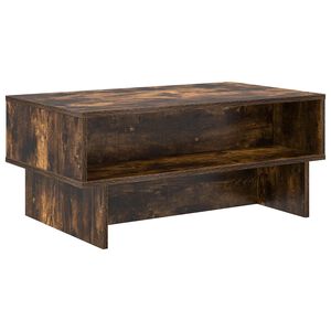 vidaXL Coffee Table Smoked Oak 80 x 46 x 35 cm Engineered Wood