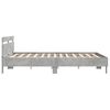 vidaXL Bed Frame with LED without Mattress Concrete Grey 160x200 cm