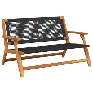 vidaXL Garden Furniture Black 122 x 78 x 73cm Solid Acacia wood