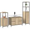 vidaXL Bathroom Furniture Set with Drawer 3 pcs Sonoma oak and Black
