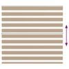 vidaXL Zebra Blind Sand Brown 155x100 cm Fabric Width 150.9 cm Polyester