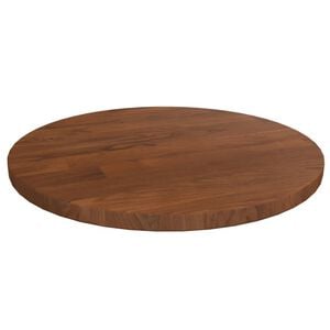 vidaXL Round Table Top Dark Brown &Oslash;30x1.5 cm Treated Solid Wood Oak