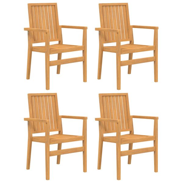 vidaXL 5 Piece Garden Dining Set Solid Wood Teak