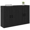 vidaXL Wall-mounted Cabinet 2 pcs Black Oak 69.5 x 34 x 90 cm