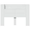 vidaXL Headboard Cabinet with LED White 140 x 16.5 x 103.5 cm