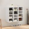 vidaXL Shoe Cabinet with Shelf White 77.5 x 30 x 67 cm Engineered Wood