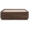 vidaXL Bed Frame without Mattress Brown Oak 140x190 cm