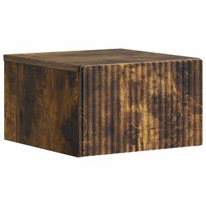 vidaXL Wall-Mounted Bedside Cabinet Smoked Oak 33 x 34.5 x 20 cm