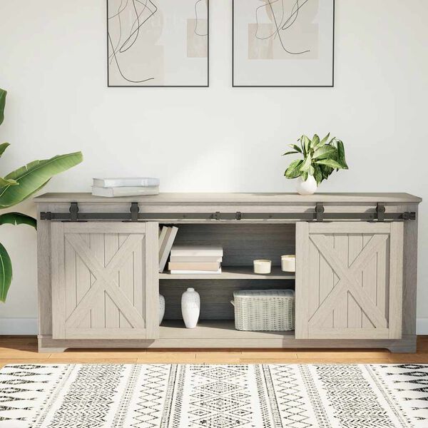 vidaXL Sliding Cabinet Door Kit 152 cm Carbon Steel