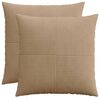 vidaXL Cushion Cover 2 pcs ALMELO Brown 70 x 70 cm Corduroy