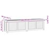 vidaXL Garden Storage Box with Bag 200x50x55 cm Solid Wood Teak