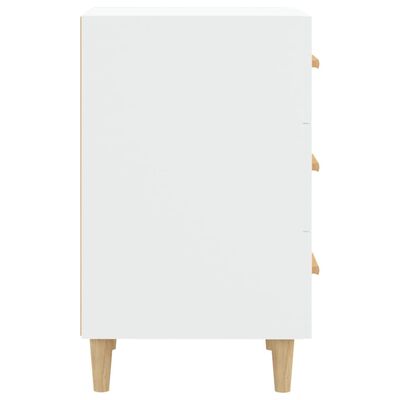 vidaXL Bedside Cabinet White 40x40x66 cm Engineered Wood