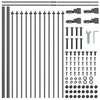 vidaXL Garden Fence 8 pcs Grey 13.6 x 0.6 m Powder-coated Steel
