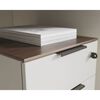 Germania Rolling Cabinet GW-Ancona 51x41x55 cm Cashmere and Walnut
