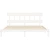 vidaXL Bed Frame without Mattress White 200x200 cm Solid Wood Pine