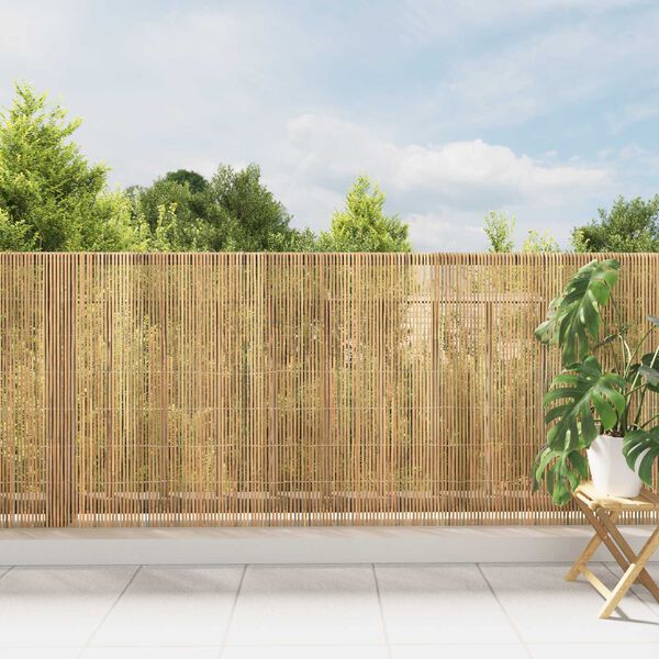 vidaXL Bamboo Fence Brown 600 x 125 cm Bamboo