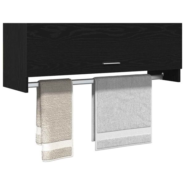 vidaXL Wardrobe Black Oak 100 x 32.5 x 35 cm Engineered Wood