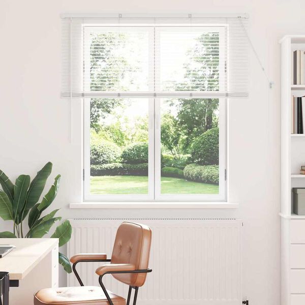 vidaXL Venetian Blinds Height Adjustable White 130 x 130 cm Aluminium