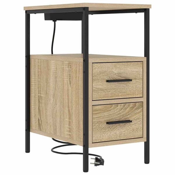 vidaXL Bedside Cabinet Sonoma Oak 30 x 48 x 61 cm Engineered Wood