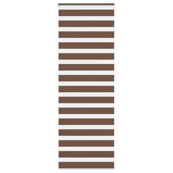 vidaXL Zebra Blind Brown 75x230 cm Fabric Width 70.9 cm Polyester