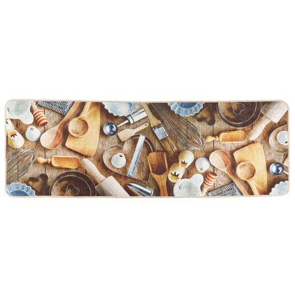 vidaXL Kitchen Rug Multicolour 60x180 cm Washable