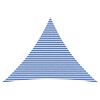 vidaXL Sunshade Sail 5 x 5 x 6 m HDPE Triangular Blue and White
