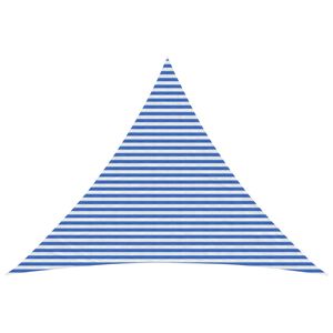 vidaXL Sunshade Sail 5 x 5 x 6 m HDPE Triangular Blue and White