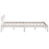 vidaXL Bed Frame without Mattress White Solid Wood 140x190 cm