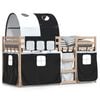 vidaXL Bunk Bed without Mattress White&Black 90x190 cm Solid Wood Pine