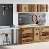 vidaXL Garage Cabinets 2 pcs Old Wood Engineered Wood